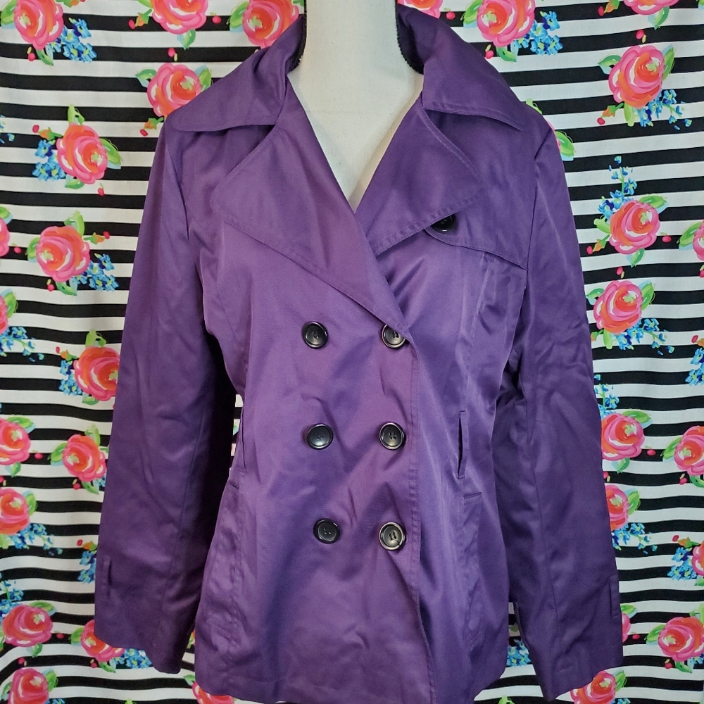 (8/$20)W Sz 14/L, Pimkie Purple Pea Coat Jacket